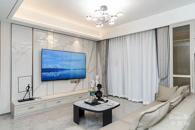 125㎡現(xiàn)代四居，合理利用軟裝布局，小空間也有大收納